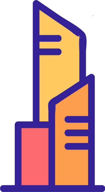 现代摩天大楼图标轮廓图片下载