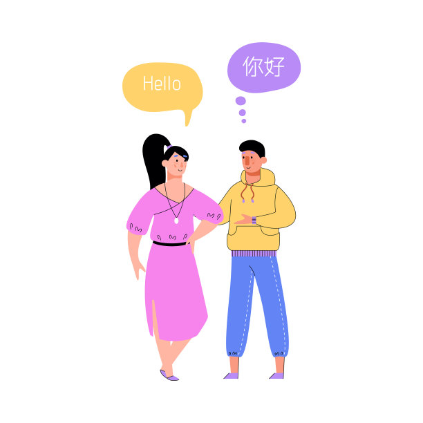 人们用英语和汉语打招呼图片下载