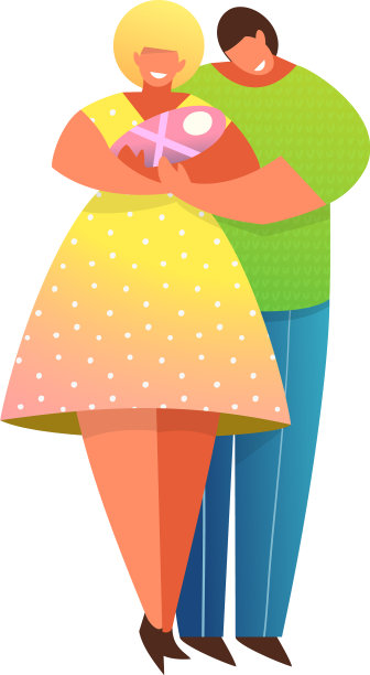 父母共同抚养新生儿图片下载