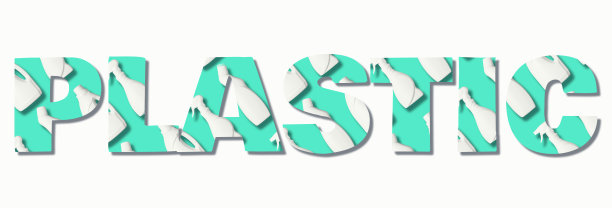 题字塑料用塑料瓶制成的清洁用品图案在蓝色背景上。塑料垃圾。化学清洁用品。停止塑料，回收，分开收集垃圾图片下载