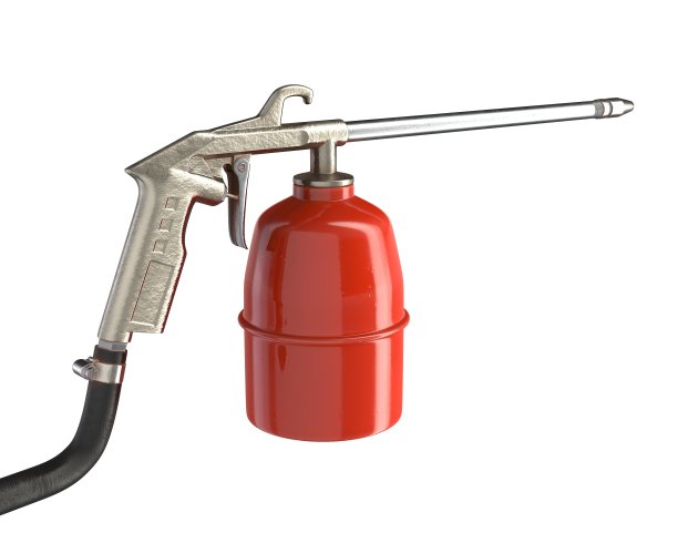 空气喷枪的3D渲染隔离在白色图片下载