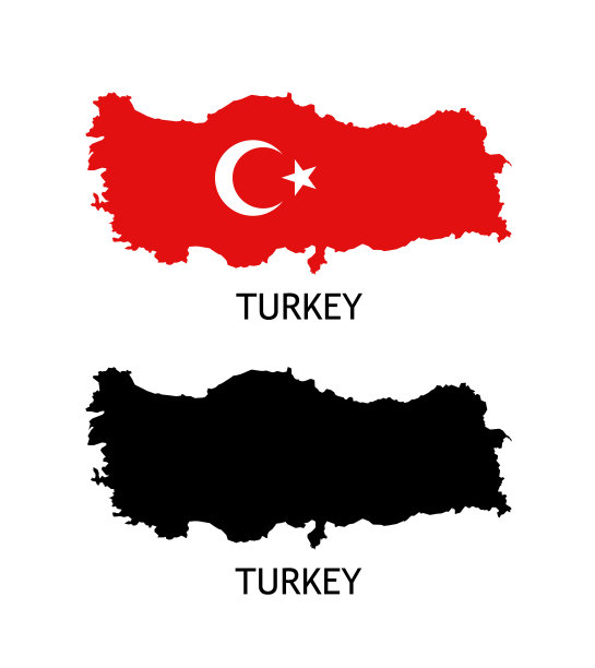 白色的土耳其剪影图片下载