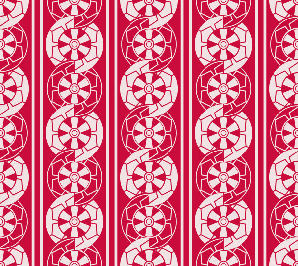 日本圆中国矢量无缝图案图片下载