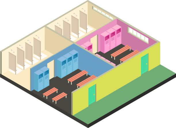 改变运动房间图标等距风格图片下载