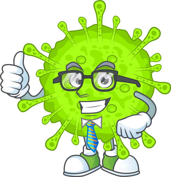 新冠病毒成功的商人卡通图片下载
