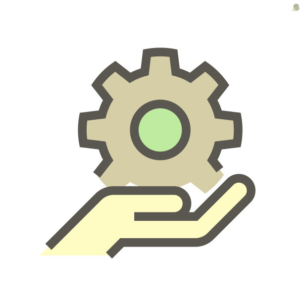 齿轮形状工程概念图标设计图片下载