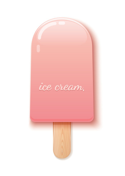 木棒上的粉色冰淇淋图片下载