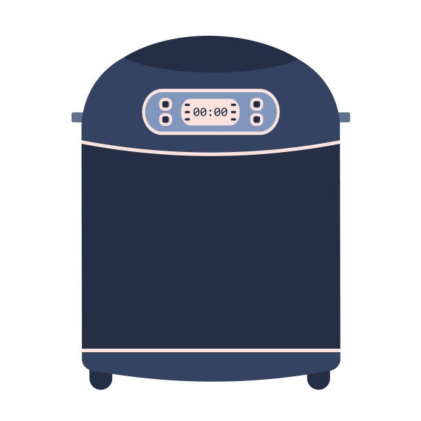 扁平的家庭面包制造者图标厨房用具图片下载