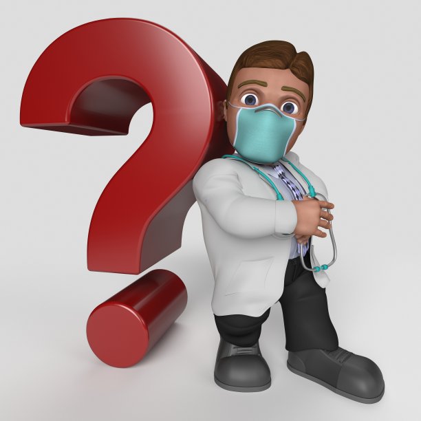 3D卡通医生角色在面具图片下载