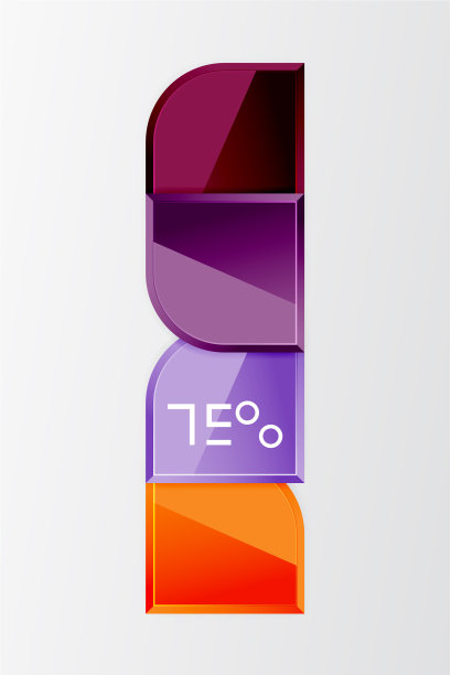 光滑的玻璃方块与圆形元素几何图片下载