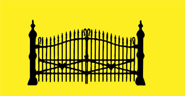 围栏图标隔离在背景上图片下载