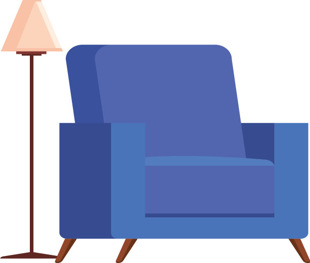 沙发与落地灯装饰图片下载