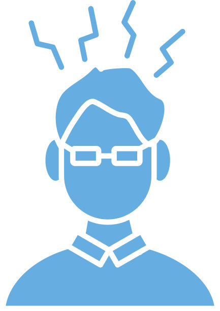 Profile human with fever line style图标图片下载