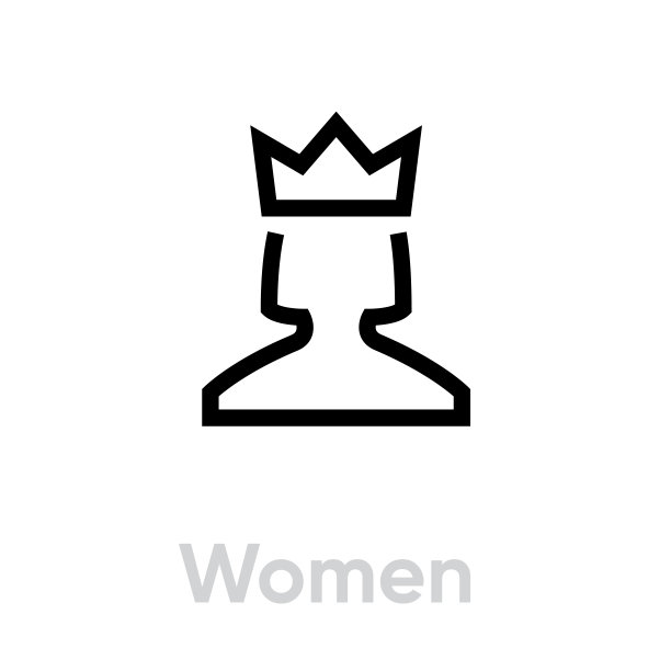 女性顾客图标（可编辑的线条矢量）图片下载