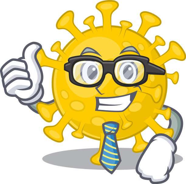 冠状病毒诊断商人卡通图片下载