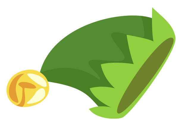 带铃铛的绿帽子，矮人或精灵的头饰图片下载