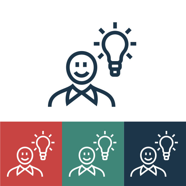 带创意的线性矢量图标图片下载