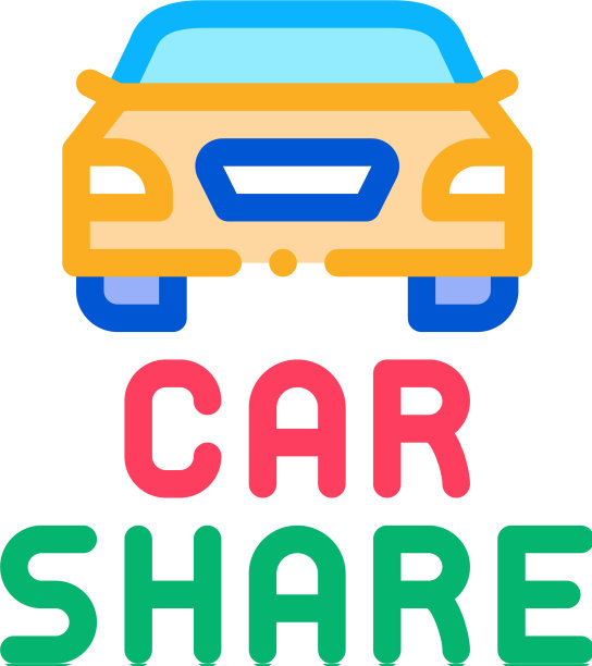 汽车共享图标轮廓图片下载