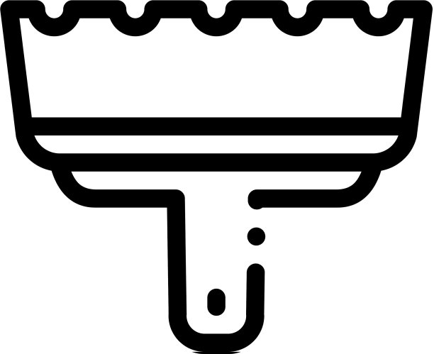 平铺抹刀图标轮廓图片下载