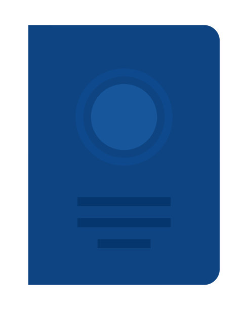 护照空白矢量图标。封面。图片下载