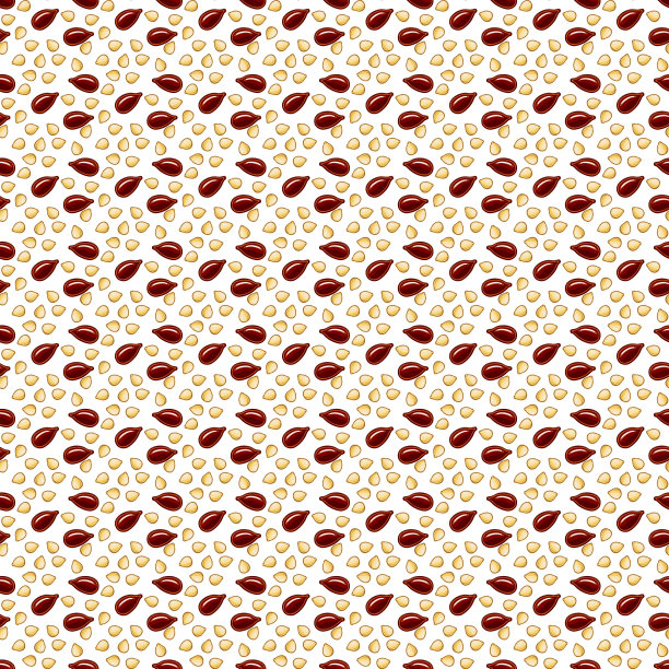 手工绘制种子接缝图案。芝麻和亚麻籽为背景图片下载