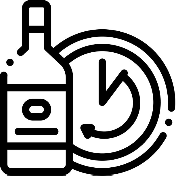 临时陈酿葡萄酒图标轮廓图片下载