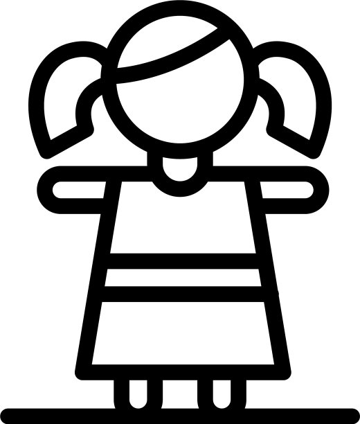 有趣的娃娃图标轮廓风格图片下载