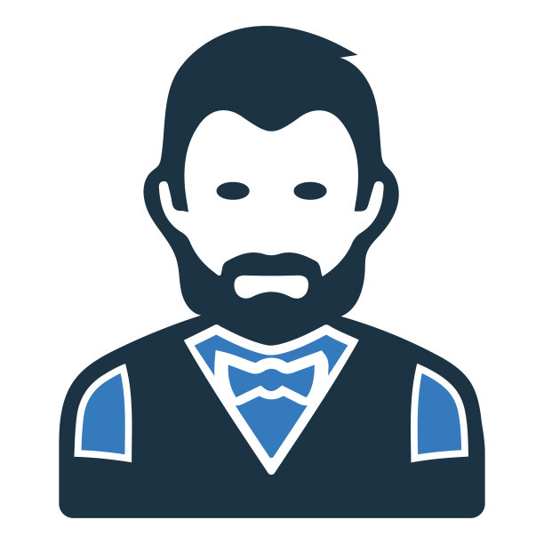 军人,服务员图标。简单的矢量在孤立的白色背景图片下载