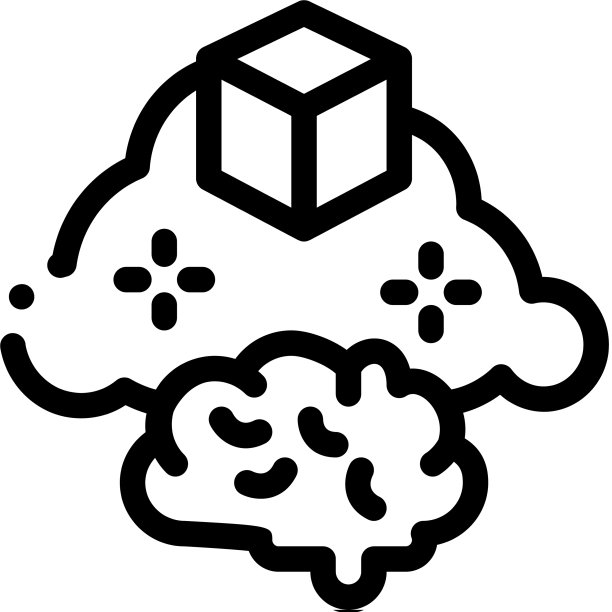 包裹脑云图标轮廓图片下载