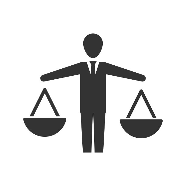 商业法律图标在白色的背景。图片下载