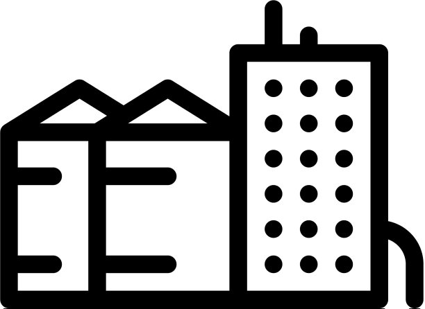 带住宅建筑的加热器图标图片下载
