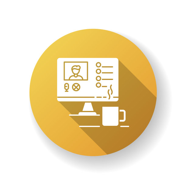 网络inar黄色平面设计长阴影字形图标图片下载