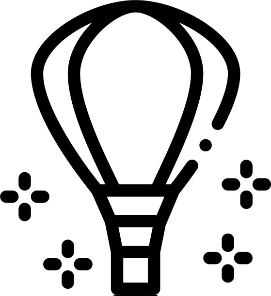 大气球轮廓图标图片下载