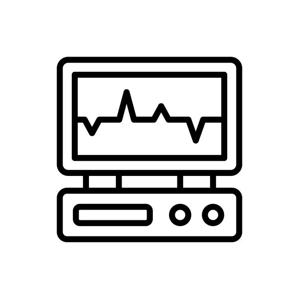 心电图旧图标。用于UI和UX的养老院图标的简单线条、轮廓矢量元素，网站或移动应用程序图片下载