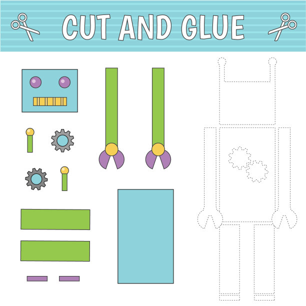 削减和胶水。图片下载