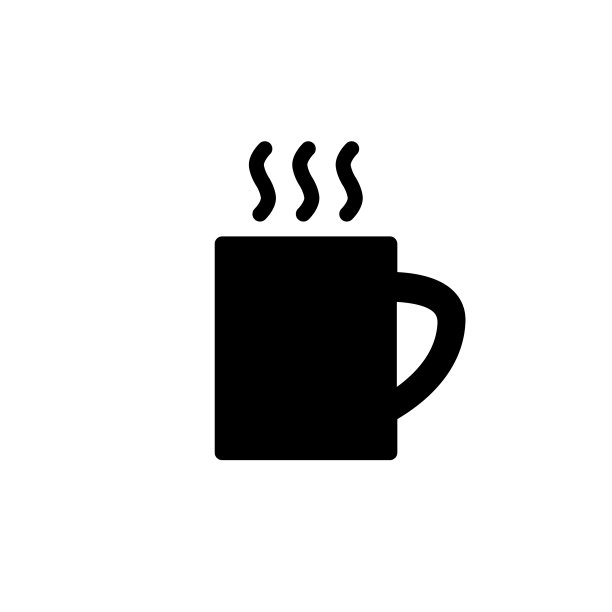 咖啡图标，咖啡店logo，白色背景图片下载