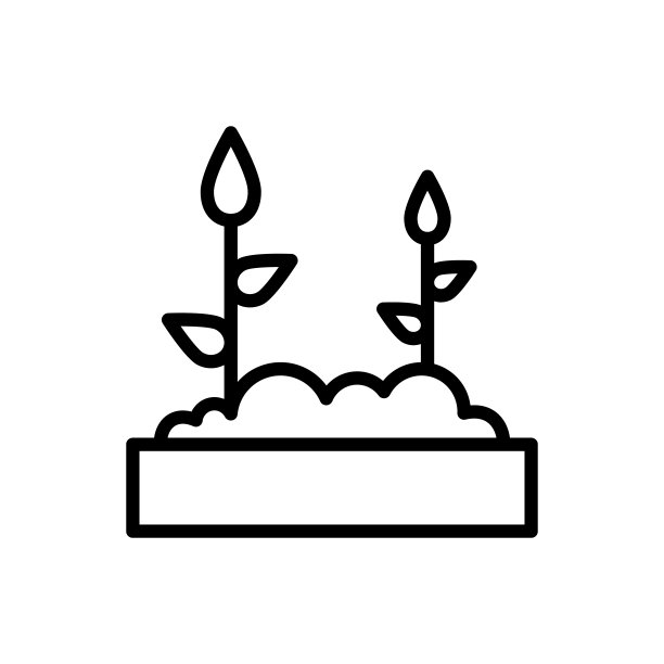 园艺退休之家图标。简单的线条，轮廓向量元素的养老院图标用户界面和用户体验，网站或手机应用图片下载