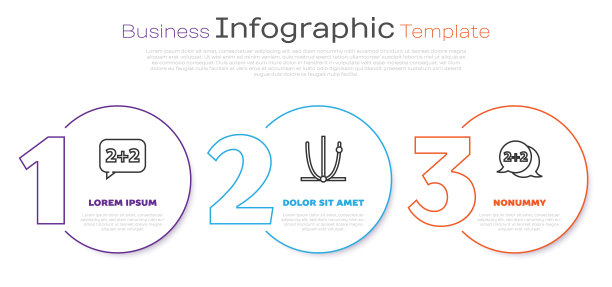 可设置线形图、时间表、图表、图表、铃声和几何图形锥。业务信息模板。向量图片下载