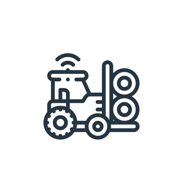 拖拉机矢量图标孤立的白色背景。轮廓，细长线拖拉机图标，用于网站设计和移动，应用程序开发。细线拖拉机轮廓图标矢量插图。图片下载