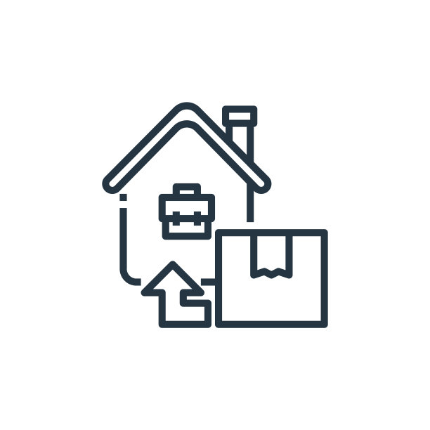 家交付矢量图标孤立的白色背景。大纲，细线家居交付图标，用于网站设计和手机应用程序开发。细线家居交付大纲图标矢量插图。图片下载