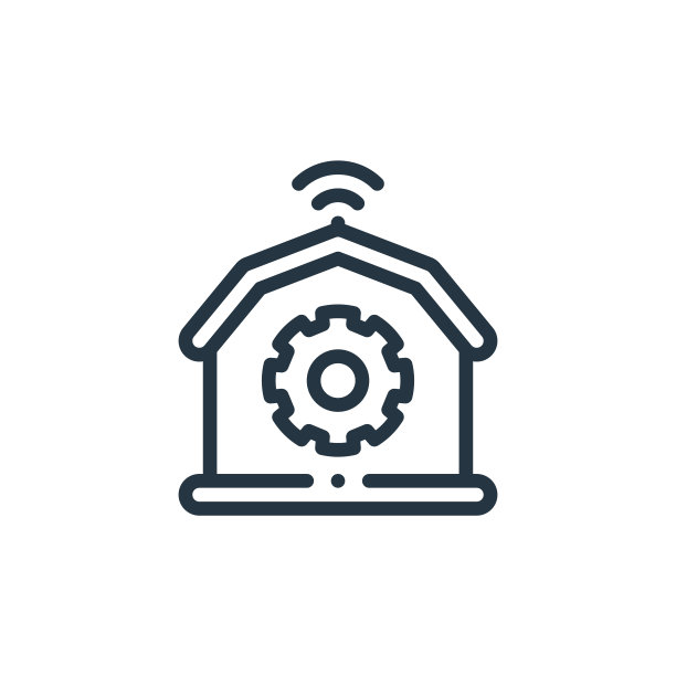 智能农场矢量图标孤立在白色背景。轮廓，细线智能农场图标，用于网站设计和移动，应用程序开发。细线智能农场轮廓图标矢量插图。图片下载