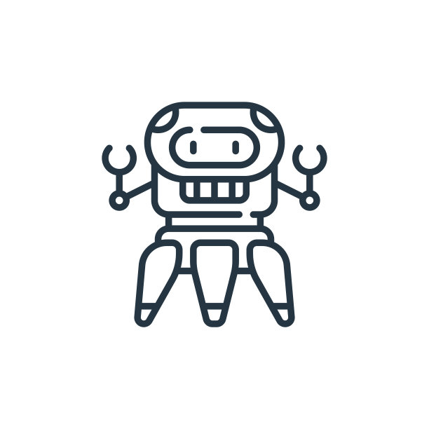 机器人矢量图标隔离在白色背景。轮廓，细线机器人图标，用于网站设计和移动，应用程序开发。细线机器人轮廓图标矢量插图。图片下载