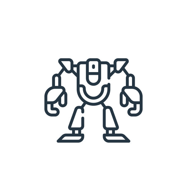 机器人矢量图标孤立在白色背景上。轮廓，细线机器人图标的网站设计和移动，应用程序开发。细线机器人轮廓图标矢量插图。图片下载