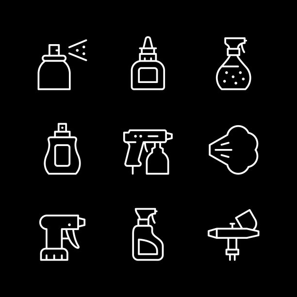 设置线条图标喷雾图片下载