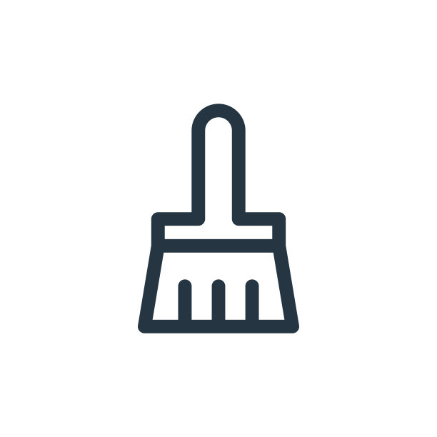 刷矢量图标孤立在白色背景上。轮廓，细线刷图标的网站设计和移动，应用程序开发。细线刷轮廓图标矢量插图。图片下载