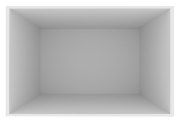 空的白色房间3d渲染插图正面视图图片下载