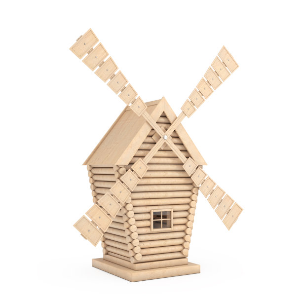 老木风车农场。3d渲染图片下载