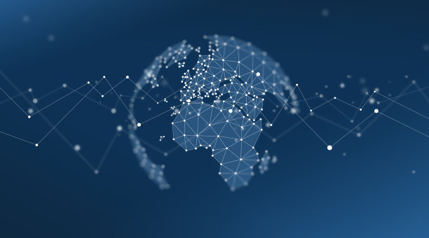 泛欧几何网络世界地图地球多边形图形背景图片下载