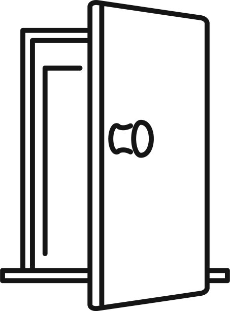 房屋入口图标轮廓风格图片下载