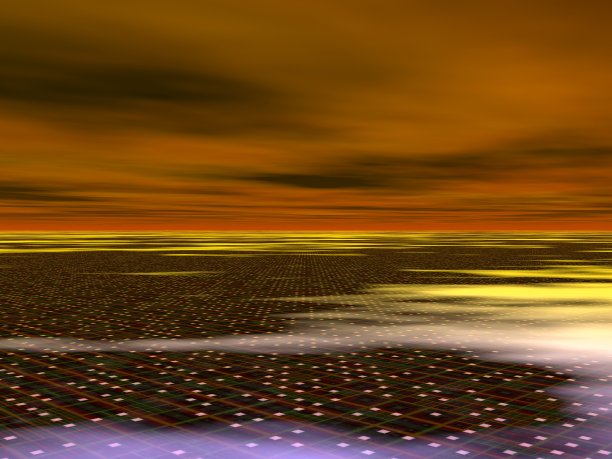 机械化城市与云彩的奇妙景观图片下载